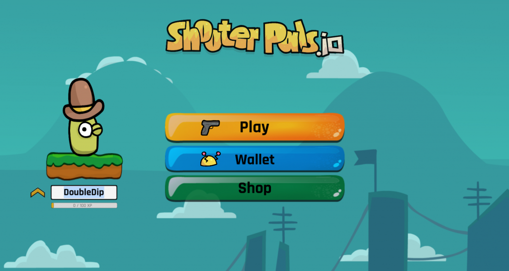 ShooterPals.io Main Menu - Set Nickname and Play!